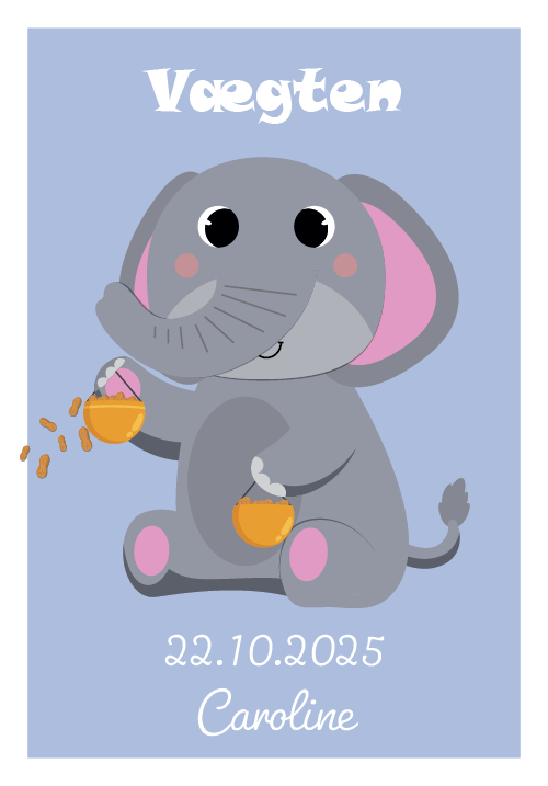 Vægten stjernetegn plakat med Vægt-figur, navn og fødselsdato